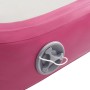 Esterilla inflable de gimnasia con bomba PVC rosa 500x100x15 cm