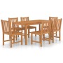 Garten-Essgruppe 7-teilig aus massivem Teakholz von vidaXL, Gartensets - Ref: Foro24-3059938, Preis: 826,67 €, Rabatt: %