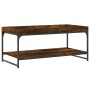 Smoked oak engineered wood coffee table 100x49x45 cm by vidaXL, Coffee table - Ref: Foro24-832805, Price: 36,59 €, Discount: %