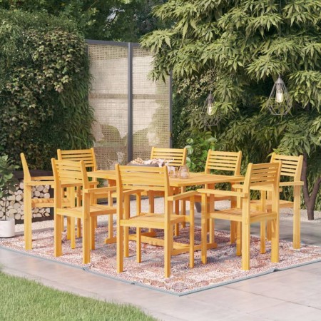 Garden dining set 9 pieces solid teak wood by vidaXL, Garden sets - Ref: Foro24-3059574, Price: 852,99 €, Discount: %