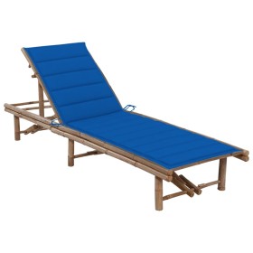 Garden lounger with bamboo cushion by vidaXL, Loungers - Ref: Foro24-3061642, Price: 190,99 €, Discount: %