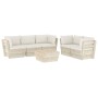 6-piece pallet garden furniture and fir wood cushions by vidaXL, Garden sets - Ref: Foro24-3063518, Price: 521,90 €, Discount: %