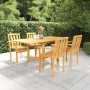 Garden dining set 5 pieces solid teak wood by vidaXL, Garden sets - Ref: Foro24-3059599, Price: 641,65 €, Discount: %