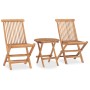 Folding garden dining set 3 pieces teak wood cushions by vidaXL, Garden sets - Ref: Foro24-3063190, Price: 162,94 €, Discount: %