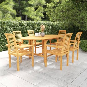 Garden dining set 7 pieces solid teak wood by vidaXL, Garden sets - Ref: Foro24-3059590, Price: 869,99 €, Discount: %