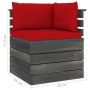 Ecksofa aus Gartenpaletten mit Kissen aus Kiefernholz von vidaXL, Modulare Sofas für den Außenbereich - Ref: Foro24-3061653, ...