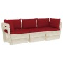 3-Sitzer-Gartensofa mit Kissen aus Tannenholz von vidaXL, Gartensets - Ref: Foro24-3063405, Preis: 252,25 €, Rabatt: %