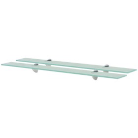 Floating shelves 2 units glass 8 mm 80x10 cm by vidaXL, Shelves and shelves - Ref: Foro24-3051499, Price: 33,81 €, Discount: %