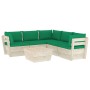 6-piece pallet garden furniture and fir wood cushions by vidaXL, Garden sets - Ref: Foro24-3063533, Price: 477,30 €, Discount: %