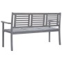 3-seater garden bench in gray eucalyptus wood and 150 cm cushion by vidaXL, garden benches - Ref: Foro24-3061053, Price: 200,...