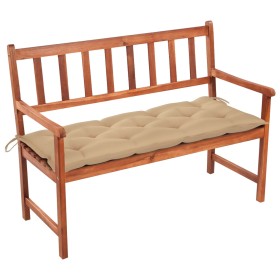 Garden bench with cushion solid acacia wood 120 cm by vidaXL, garden benches - Ref: Foro24-3063786, Price: 179,99 €, Discount: %