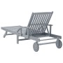 Garden lounger with solid acacia wood cushion by vidaXL, Loungers - Ref: Foro24-3061341, Price: 192,86 €, Discount: %