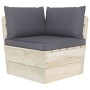 9-piece pallet garden furniture and fir wood cushions by vidaXL, Garden sets - Ref: Foro24-3063600, Price: 630,99 €, Discount: %