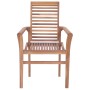 Dining chairs 4 pcs solid teak wood with beige cushions by vidaXL, Garden chairs - Ref: Foro24-3062625, Price: 396,28 €, Disc...