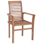 Dining chairs 4 pcs solid teak wood with beige cushions by vidaXL, Garden chairs - Ref: Foro24-3062625, Price: 396,28 €, Disc...