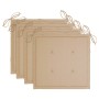 Sillas de comedor 4 uds madera maciza de teca con cojines beige de vidaXL, Sillas de jardín - Ref: Foro24-3062625, Precio: 39...