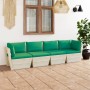 4-Sitzer-Gartensofa aus Paletten mit Kissen aus Tannenholz von vidaXL, Gartensets - Ref: Foro24-3063449, Preis: 290,80 €, Rab...