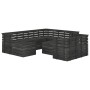 Garden pallet furniture 10 pcs solid dark gray pine wood by vidaXL, Garden sets - Ref: Foro24-3063764, Price: 626,28 €, Disco...