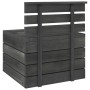 Garden pallet furniture 10 pcs solid dark gray pine wood by vidaXL, Garden sets - Ref: Foro24-3063764, Price: 626,28 €, Disco...