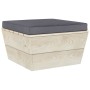 Garden pallet ottoman with impregnated fir wood cushion by vidaXL, Modular outdoor sofas - Ref: Foro24-3063372, Price: 60,37 ...