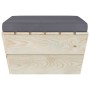 Garden pallet ottoman with impregnated fir wood cushion by vidaXL, Modular outdoor sofas - Ref: Foro24-3063372, Price: 60,37 ...