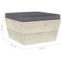 Garden pallet ottoman with impregnated fir wood cushion by vidaXL, Modular outdoor sofas - Ref: Foro24-3063372, Price: 60,37 ...