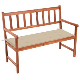 Garden bench with cushion solid acacia wood 120 cm by vidaXL, garden benches - Ref: Foro24-3063771, Price: 182,99 €, Discount: %