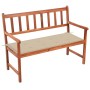 Garden bench with cushion solid acacia wood 120 cm by vidaXL, garden benches - Ref: Foro24-3063771, Price: 183,36 €, Discount: %