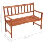 Garden bench with cushion solid acacia wood 120 cm by vidaXL, garden benches - Ref: Foro24-3063771, Price: 183,36 €, Discount: %