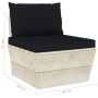 3-Sitzer-Gartensofa aus Paletten mit Kissen aus Tannenholz von vidaXL, Gartensets - Ref: Foro24-3063403, Preis: 254,60 €, Rab...