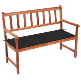 Garden bench with cushion solid acacia wood 120 cm by vidaXL, garden benches - Ref: Foro24-3063775, Price: 173,99 €, Discount: %