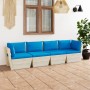 4-Sitzer-Gartensofa aus Paletten mit Kissen aus Tannenholz von vidaXL, Gartensets - Ref: Foro24-3063448, Preis: 332,99 €, Rab...