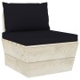 4-Sitzer-Gartensofa mit Kissen aus Tannenholz von vidaXL, Gartensets - Ref: Foro24-3063451, Preis: 331,58 €, Rabatt: %