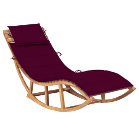 Rocking lounger with solid teak wood cushion by vidaXL, Loungers - Ref: Foro24-3063342, Price: 274,99 €, Discount: %