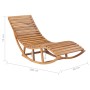 Rocking lounger with solid teak wood cushion by vidaXL, Loungers - Ref: Foro24-3063342, Price: 274,99 €, Discount: %