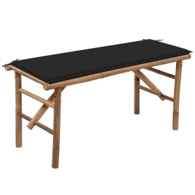 Folding garden bench with bamboo cushion 118 cm by vidaXL, garden benches - Ref: Foro24-3063856, Price: 72,99 €, Discount: %