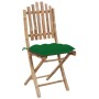 Folding garden chairs with cushions 2 units bamboo by vidaXL, Garden chairs - Ref: Foro24-3064007, Price: 102,93 €, Discount: %