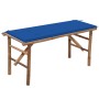 Folding garden bench with bamboo cushion 118 cm by vidaXL, garden benches - Ref: Foro24-3063859, Price: 81,43 €, Discount: %