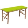 Folding garden bench with bamboo cushion 118 cm by vidaXL, garden benches - Ref: Foro24-3063860, Price: 81,61 €, Discount: %