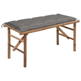 Folding garden bench with bamboo cushion 118 cm by vidaXL, garden benches - Ref: Foro24-3063865, Price: 69,99 €, Discount: %