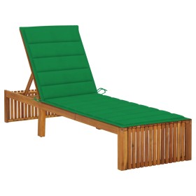 Lounger with solid acacia wood cushion by vidaXL, Loungers - Ref: Foro24-3064154, Price: 209,20 €, Discount: %