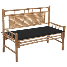 Garden bench with bamboo cushion 120 cm by vidaXL, garden benches - Ref: Foro24-3063883, Price: 124,78 €, Discount: %