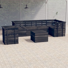 Gartenpalettenmöbel 7-teilig aus massivem dunkelgrauem Kiefernholz von vidaXL, Gartensets - Ref: Foro24-3063754, Preis: 474,4...