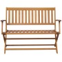 Solid acacia wood garden bench with cushion 120 cm by vidaXL, garden benches - Ref: Foro24-3064256, Price: 132,99 €, Discount: %