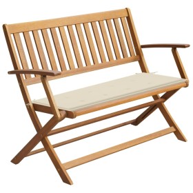 Garden bench with cushion solid acacia wood 120 cm by vidaXL, garden benches - Ref: Foro24-3064241, Price: 128,99 €, Discount: %