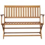 Garden bench with cushion solid acacia wood 120 cm by vidaXL, garden benches - Ref: Foro24-3064241, Price: 128,65 €, Discount: %