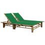 Bamboo lounger with cushions for 2 people by vidaXL, Loungers - Ref: Foro24-3063950, Price: 330,21 €, Discount: %