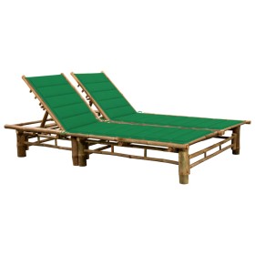 Bamboo lounger with cushions for 2 people by vidaXL, Loungers - Ref: Foro24-3063950, Price: 317,99 €, Discount: %