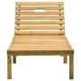 Tumbona de jardín con mesa y cojín de madera de pino impregnada de vidaXL, Tumbonas - Ref: Foro24-3065866, Precio: 133,08 €, ...