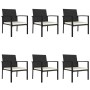 Garden dining set 7 pieces black synthetic rattan by vidaXL, Garden sets - Ref: Foro24-3065709, Price: 403,99 €, Discount: %